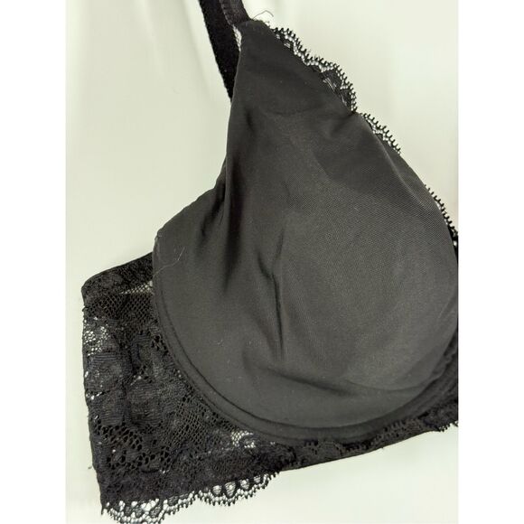 Victoria’s Secret black lace full coverage bra size 38B - Picture 2 of 6